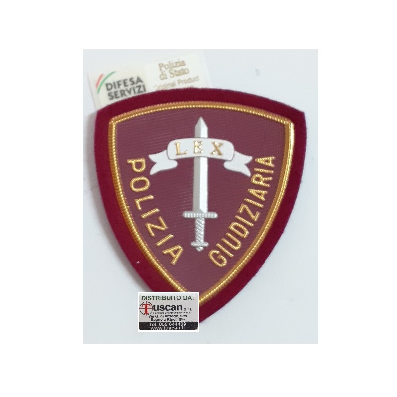 SCUDETTO POLIZIA GIUDIZIARIA PLASTIFICATO