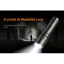 Torcia a led ricaricabile 125 lumen