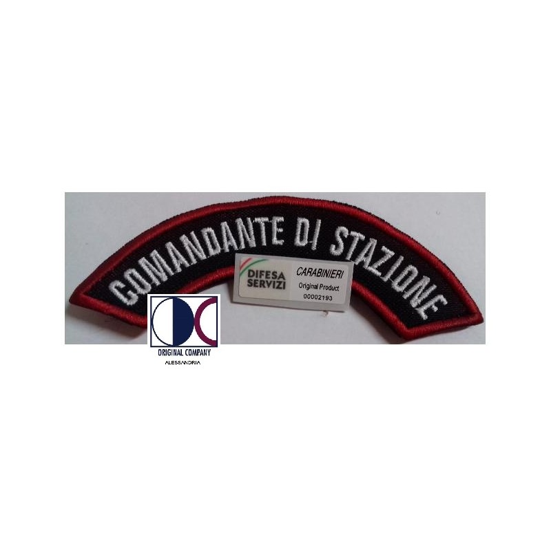 Patch omerale Comandate di Stazione ricamo